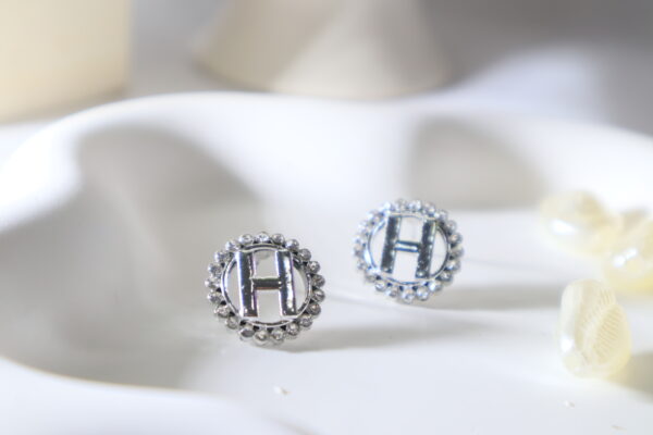 Hermes H Logo Studs