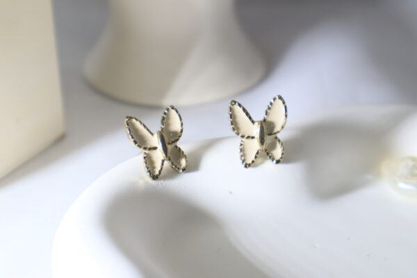 Mini Butterfly Studs-Cream - Image 2