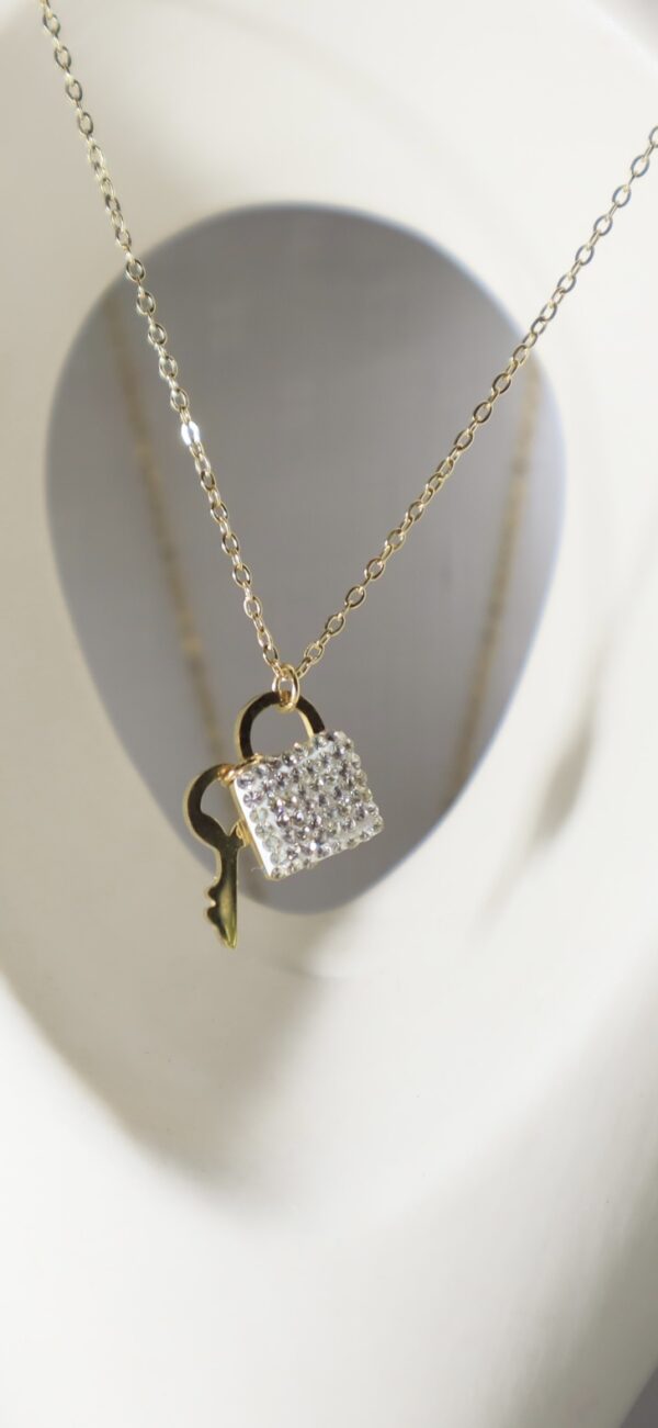 Bling Lock & Key Necklace - Image 3