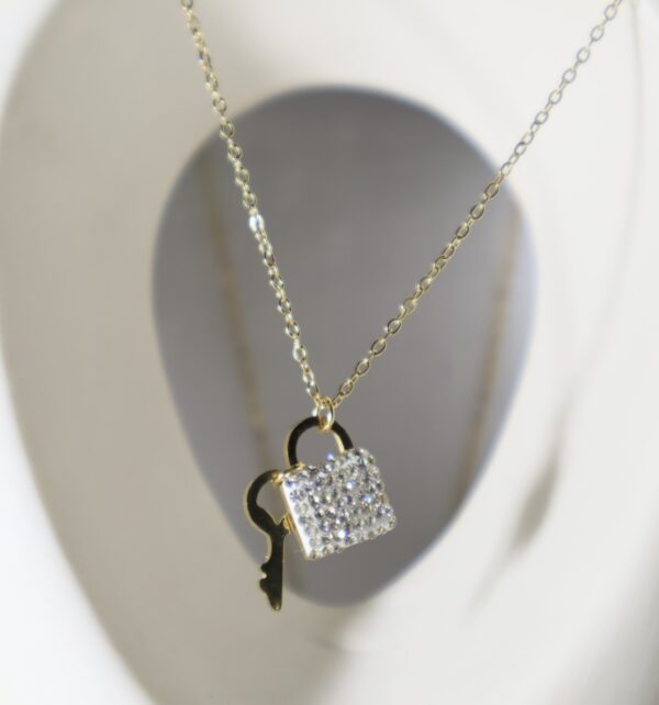 Bling Lock & Key Necklace - Image 2