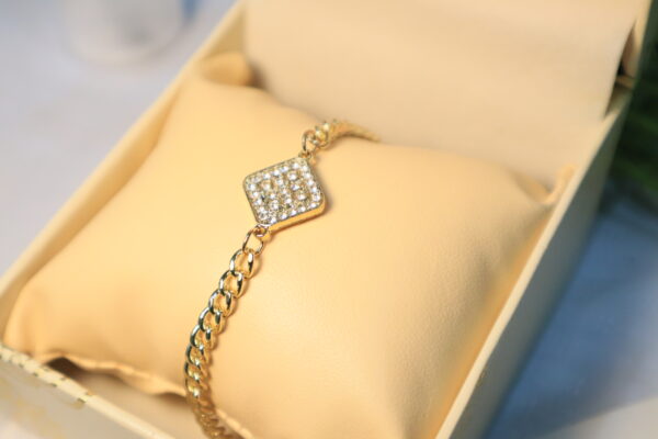 Diamond Studded Chain Bracelet - Image 2