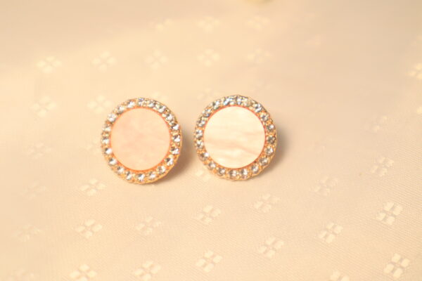 Pink Mother of Pearl Studs - Image 3