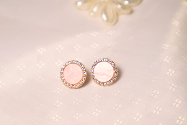 Pink Mother of Pearl Studs