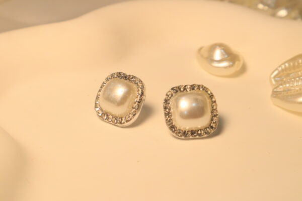 Pearl Square Studs - Image 2