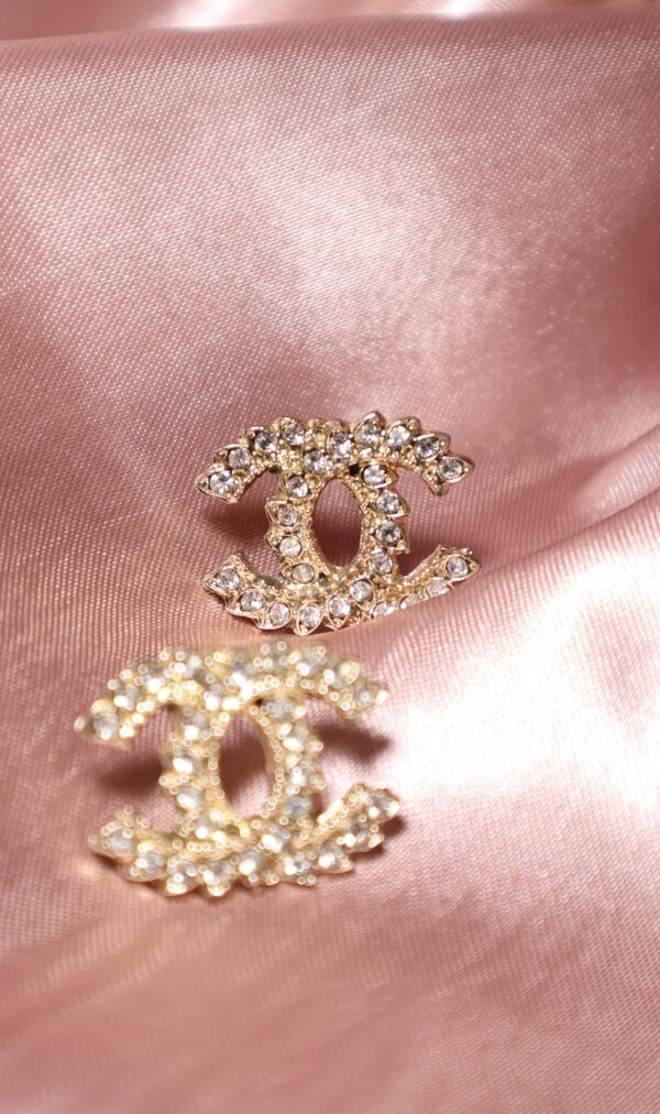 Chanel Rhinestone Studs - Image 4