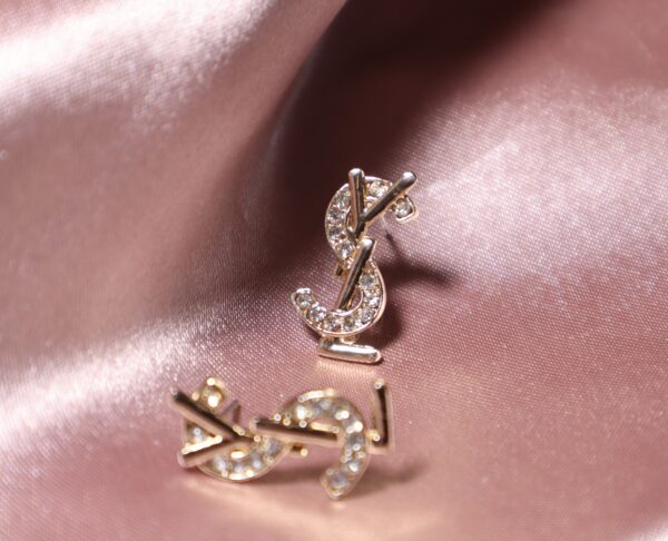 YSL Gold Toned Studs - Image 2