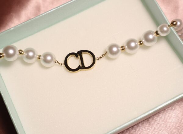 CD in Pearl Bracelet - Gold Toned - Image 2